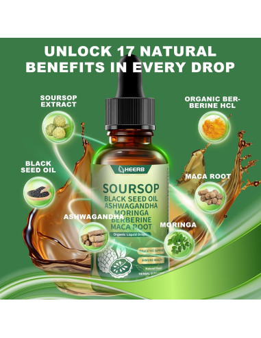 Bitters Líquido Orgánico HEERB de Graviola y Semilla Negra 60ml