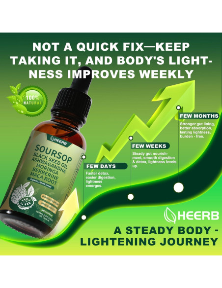 Bitters Líquido Orgánico HEERB de Graviola y Semilla Negra 60ml