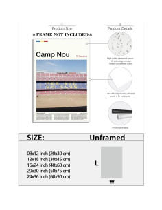 Póster de Estadio Camp Nou FC Barcelona 30.48x45.72cm 2