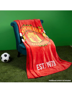 Manta de forro polar Manchester United 150 x 125 cm roja 2