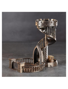 Torre y Bandeja para Dados AUSPDICE Castillo Retro Bronce