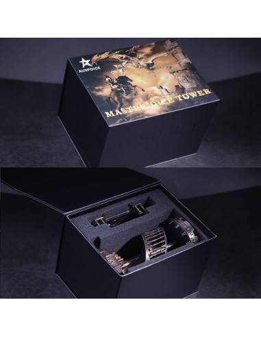 Torre y Bandeja para Dados AUSPDICE Castillo Retro Bronce