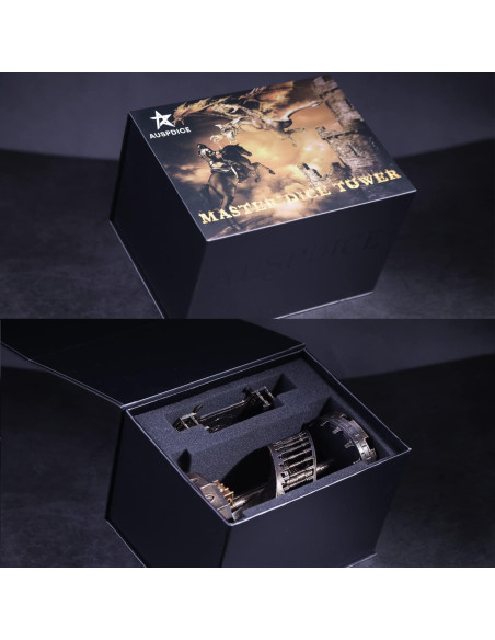 Torre y Bandeja para Dados AUSPDICE Castillo Retro Bronce