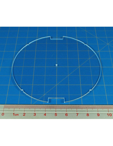 Base de Tanque Circular Notchada LITKO 100mm Acrílico Transparente