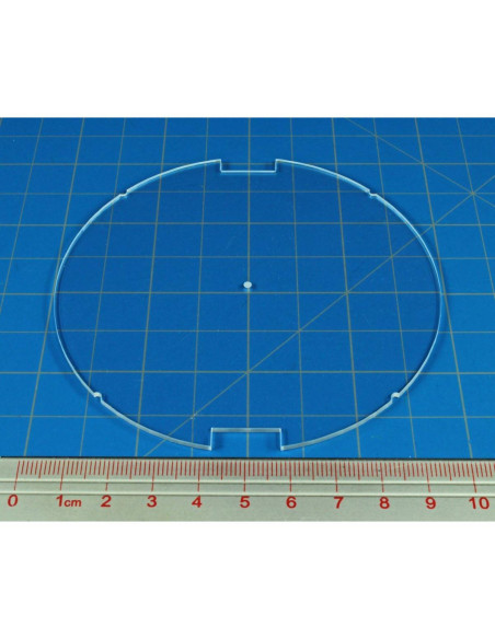 Base de Tanque Circular Notchada LITKO 100mm Acrílico Transparente