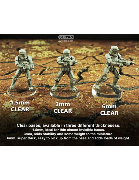 Base de Tanque Circular Notchada LITKO 100mm Acrílico Transparente