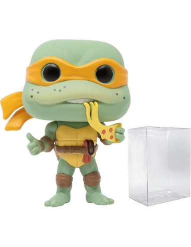 Figura Pop! Tortugas Ninja Michelangelo Funko 9.5 cm con Funda