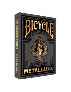 Baraja de Jugar Bicycle Metalluxe Negra y Dorada - Premium