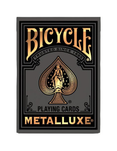 Baraja de Jugar Bicycle Metalluxe Negra y Dorada - Premium 2