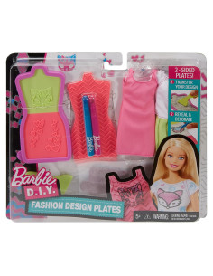 Set de Placas de Diseño de Moda D.I.Y. Barbie - 3 Modas Reversibles
