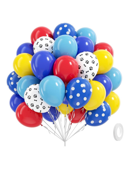 60 Globos de 30 cm para Decoración de Cumpleaños de Perros