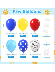 60 Globos de 30 cm para Decoración de Cumpleaños de Perros 2