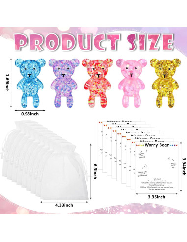 Conjunto de 30 Osos de Preocupación Chunful - Alivio Ansiedad