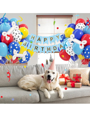 60 Globos de 30 cm para Decoración de Cumpleaños de Perros