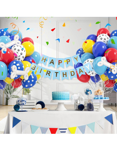 60 Globos de 30 cm para Decoración de Cumpleaños de Perros