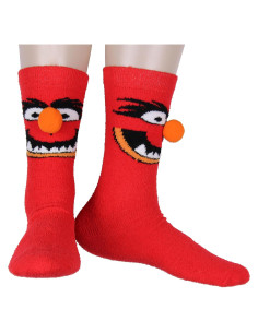 Calcetines de Crew Chenille Peludos Animal Los Muppets 3D