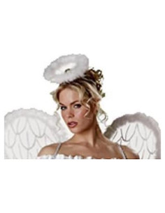 Disfraz de Ángel de Navidad Loftus con Diadema de Plumas