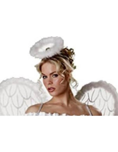 Disfraz de Ángel de Navidad Loftus con Diadema de Plumas 2