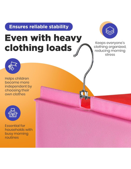 Organizador Semanal de Ropa Handy Laundry - 6 Estantes Rosa