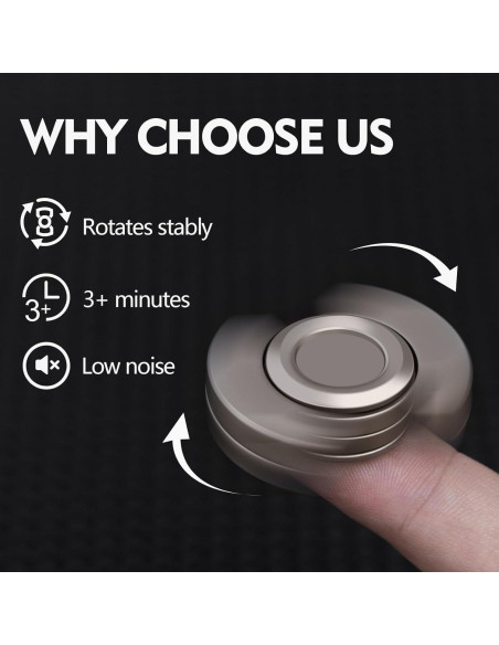 Paquete de 2 Juguetes Antiestrés Bulate: Spinner y Clicker