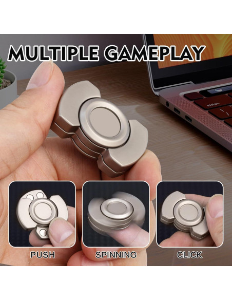 Paquete de 2 Juguetes Antiestrés Bulate: Spinner y Clicker