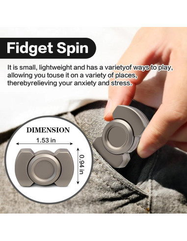 Paquete de 2 Juguetes Antiestrés Bulate: Spinner y Clicker