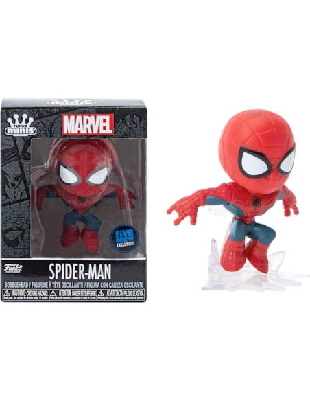 Spider-Machine GP-7 Funko + Mini Figura Spider-Man + Tarjetas Marvel