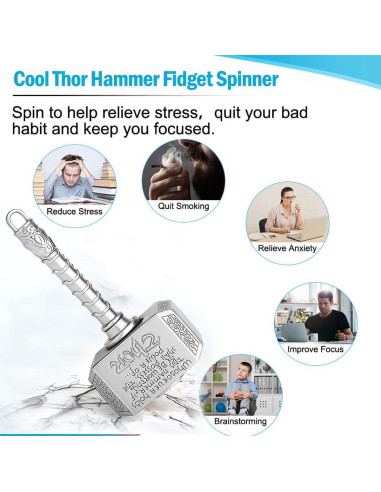 Paquete de 2 Juguetes Antiestrés Bulate: Spinner y Clicker