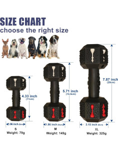 Juguete para Masticar Perros Hswaye Mancuerna Indestructible 2