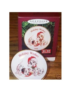 Plato Coleccionista Hallmark 101 Dálmatas 1996 - Adorno Navideño