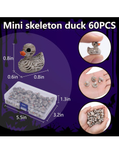 60 Piezas Decoraciones de Esqueletos de Patos Halloween Watayo 2
