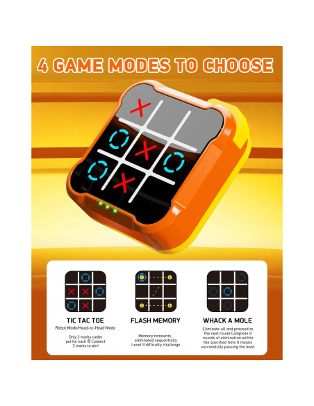 Juego Electrónico de Tic Tac Toe 5 en 1 Bolt - Portátil