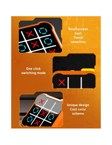 Juego Electrónico de Tic Tac Toe 5 en 1 Bolt - Portátil