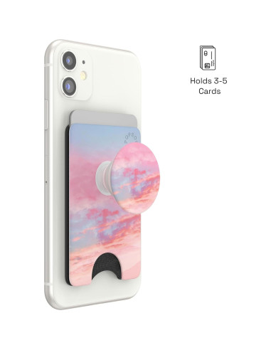Billetera PopSockets para Teléfono con Soporte - Nubes Rosadas