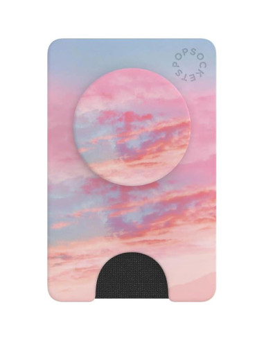 Billetera PopSockets para Teléfono con Soporte - Nubes Rosadas