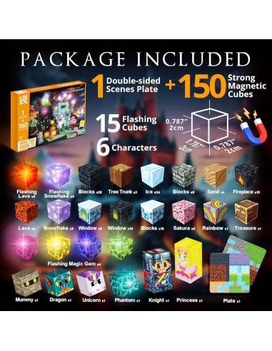 Set de Construcción Magnéticos 150 Piezas Princesa y Caballero