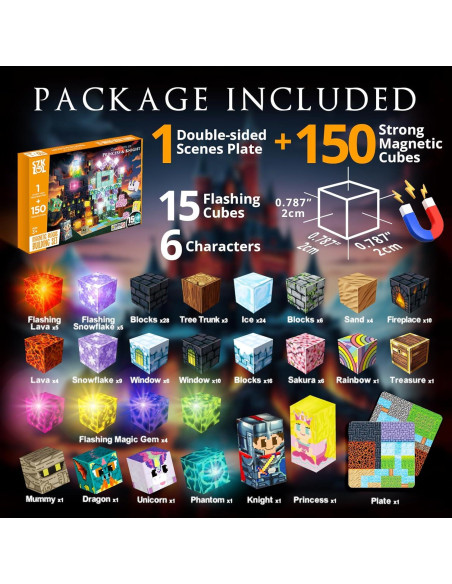 Set de Construcción Magnéticos 150 Piezas Princesa y Caballero