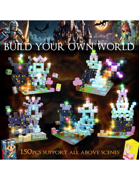 Set de Construcción Magnéticos 150 Piezas Princesa y Caballero