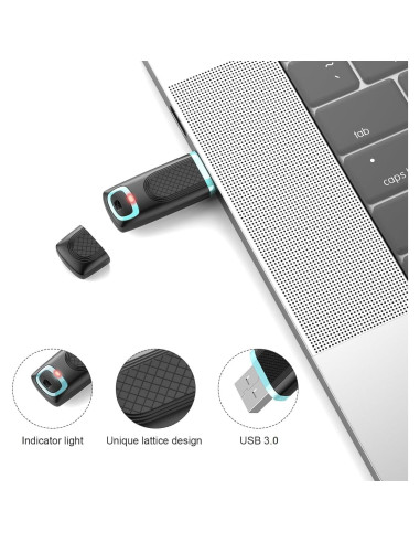 TOPESEL 128GB USB 3.0 Memoria Flash Alta Velocidad 3 Piezas