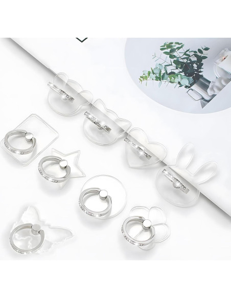 Soporte para anillo de teléfono Wansurs, 2 Pack, ajustable 360