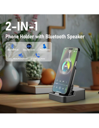 Altavoz Bluetooth Inalámbrico SquarockTek MST007 2-en-1 con Soporte