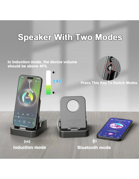 Altavoz Bluetooth Inalámbrico SquarockTek MST007 2-en-1 con Soporte