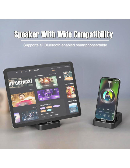 Altavoz Bluetooth Inalámbrico SquarockTek MST007 2-en-1 con Soporte