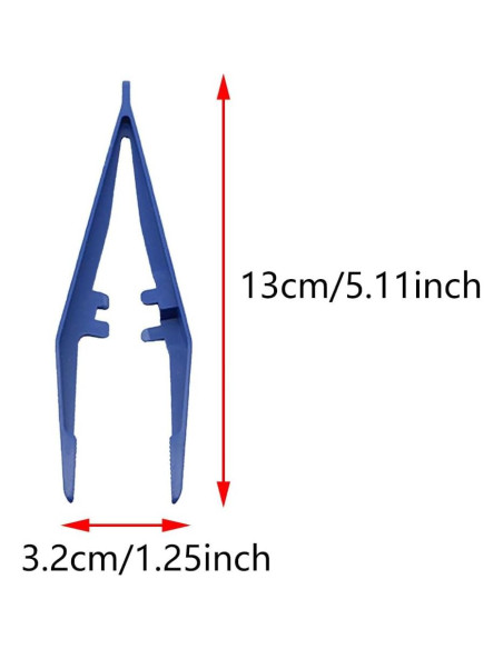 30 Pinzas Desechables BLLNDX 13cm Plástico Azul para Manualidades