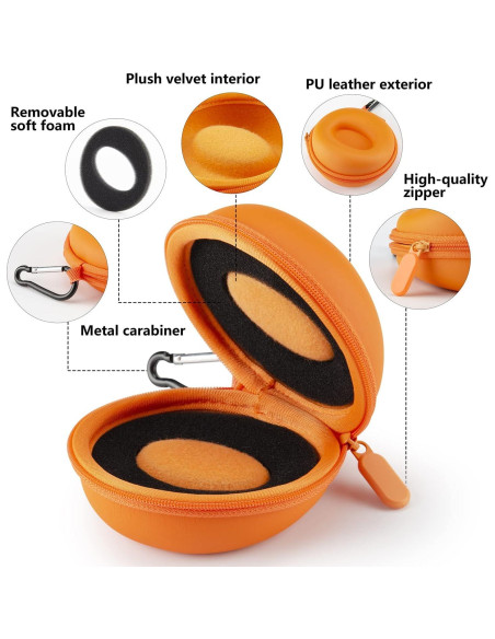 Estuche de Viaje para Reloj HELMDY Naranja 50mm Portátil