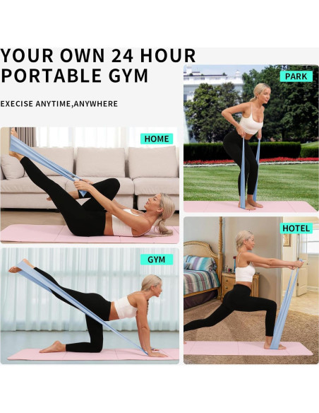 Juego de Bandas de Resistencia WOHAO - 2 Niveles para Fitness