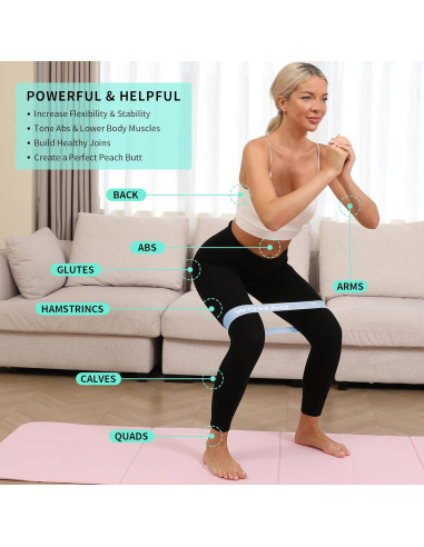 Juego de Bandas de Resistencia WOHAO - 2 Niveles para Fitness