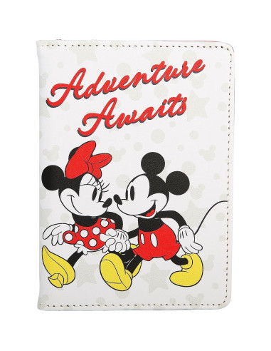 Porta Pasaporte Disney Mickey y Minnie Mouse - 13.9 cm