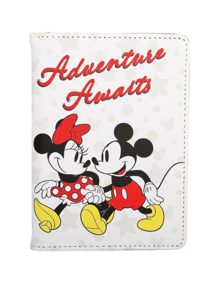 Porta Pasaporte Disney Mickey y Minnie Mouse - 13.9 cm