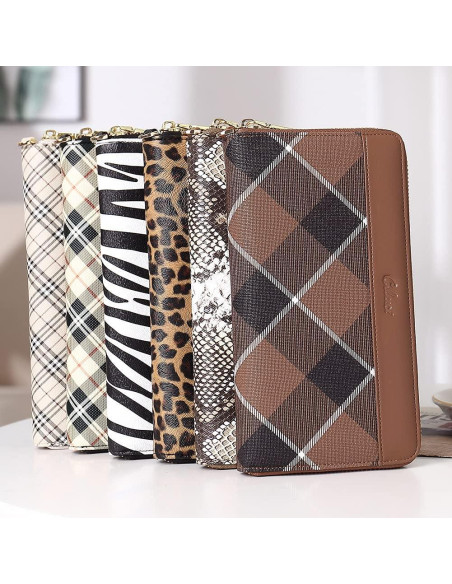 Cartera CLUCI para Mujeres RFID Bifold con Muñequera 21.3cm